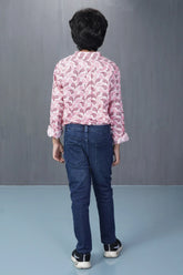Boy's Shirt (8-11Y) (Pink Print)